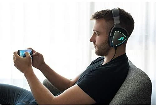 Žaidimų ausinės Asus ROG Delta, Hi-Res, RGB LED, USB, USB-C, Juodos |  Varle.lt