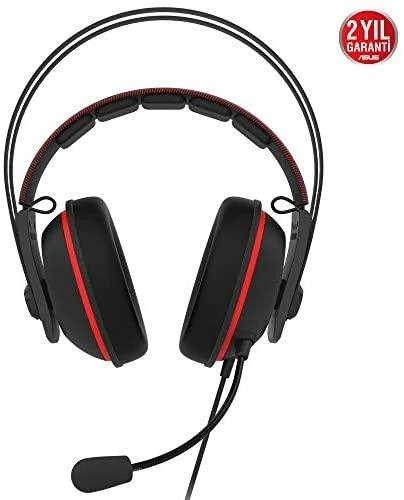 Žaidimų ausinės Asus TUF Gaming H7 Core, tinka PC, Mac, PS4, Nintendo Switch, mobiliems įrenginiams, Xbox One, Raudonos