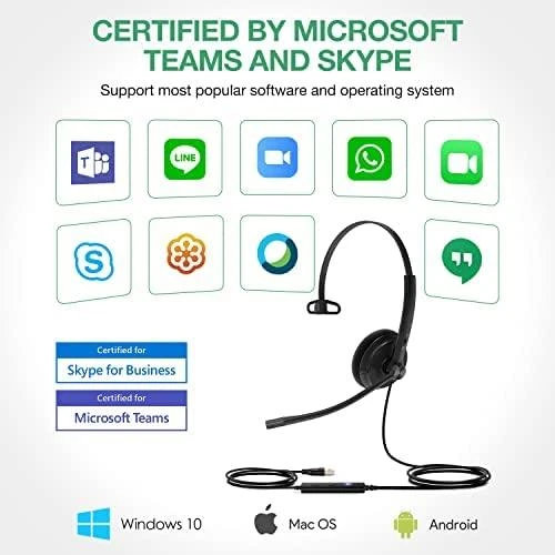 Yealink UH34 Mono Microsoft Teams USB-Ausinės