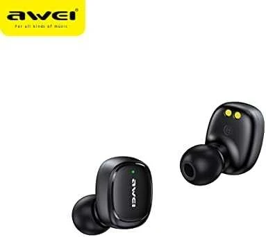AWEI Bluetooth 5.1 T13 Pro TWS ausinės + docking station juodos spalvos