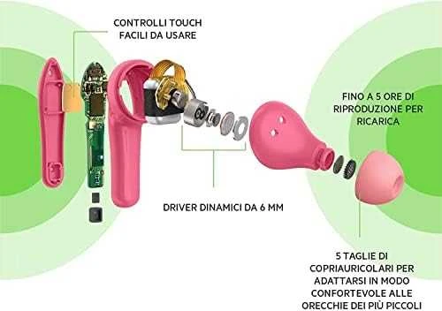Ausinės Belkin Soundform Nano Belaidės Kids In-Ear rožinė PAC003btPK