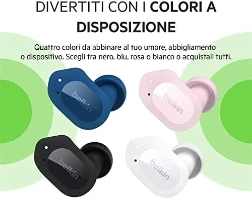 Ausinės Belkin Soundform Play baltas True Belaidės In-Ear AUC005btWH