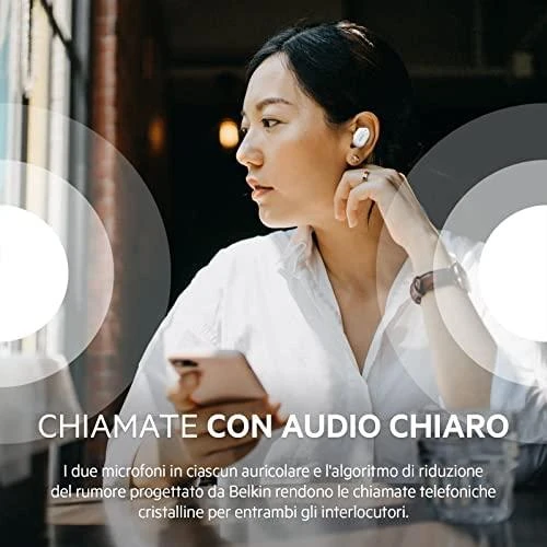 Ausinės Belkin Soundform Play baltas True Belaidės In-Ear AUC005btWH