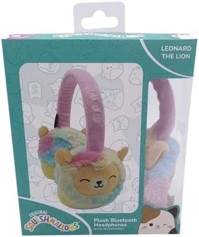 Pliušinės „Bluetooth“ ausinės „Leonard“ su „Squishmallows“