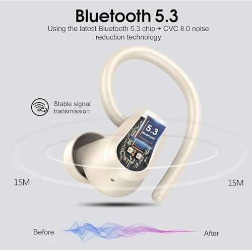 Belaidės Ausinės JBL Wave Flex, Baltos spalvos