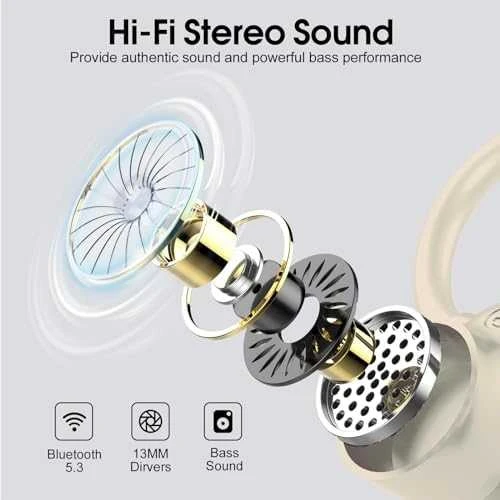 Belaidės Ausinės JBL Wave Flex, Baltos spalvos