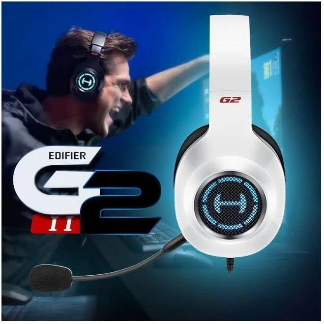 Ausinės Edifier | G2 II | su laidu | Over-Ear | Mikrofonas | Baltas