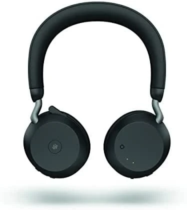 JABRA Evolve2 75 Ausinės on-ear Bluetooth belaidės aktyvus triukšmo slopinimas USB-C noise isolating juodas su charging stand MS Te