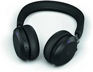 JABRA Evolve2 75 Ausinės on-ear Bluetooth belaidės aktyvus triukšmo slopinimas USB-C noise isolating juodas Certified skirta Microsoft T