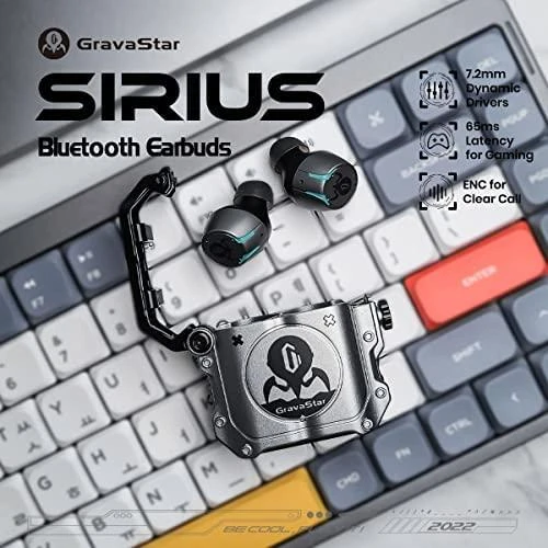 „GRAVASTAR SIRIUS“ kosminės pilkos „Bluetooth“ ausinės
