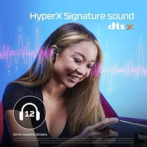 HyperX Cloud MIX Buds Belaidės TWS ausinės žaidimams, 2.4GHz ir Bluetooth