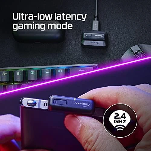 HyperX Cloud MIX Buds Belaidės TWS ausinės žaidimams, 2.4GHz ir Bluetooth