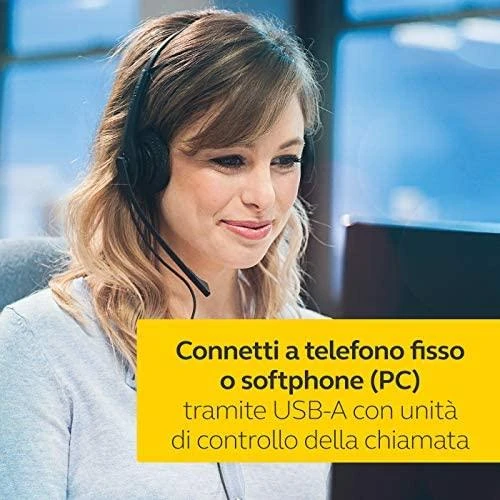 Jabra Biz 1500 Duo Laidinės ausinės, USB-A, Juoda