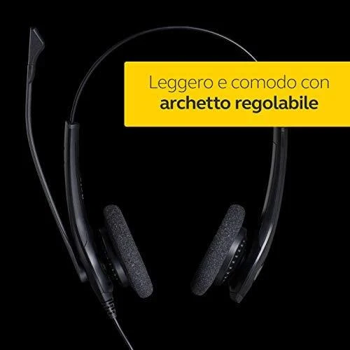 Jabra Biz 1500 Duo Laidinės ausinės, USB-A, Juoda