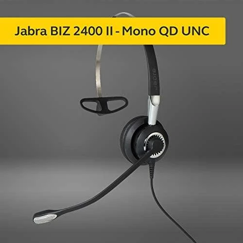 Ausinės - Jabra BIZ 2400 II Mono Kaklo Juosta Juoda/Pilka