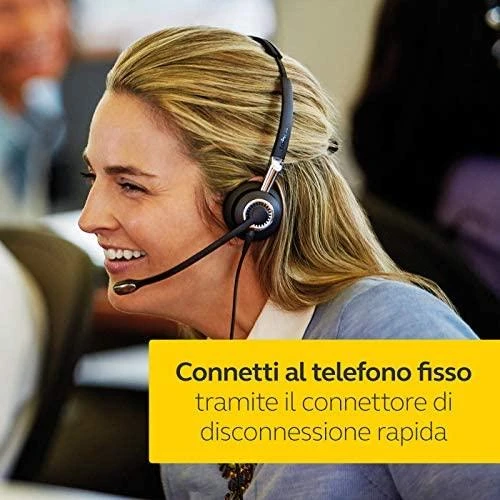 Ausinės - Jabra BIZ 2400 II Mono Kaklo Juosta Juoda/Pilka