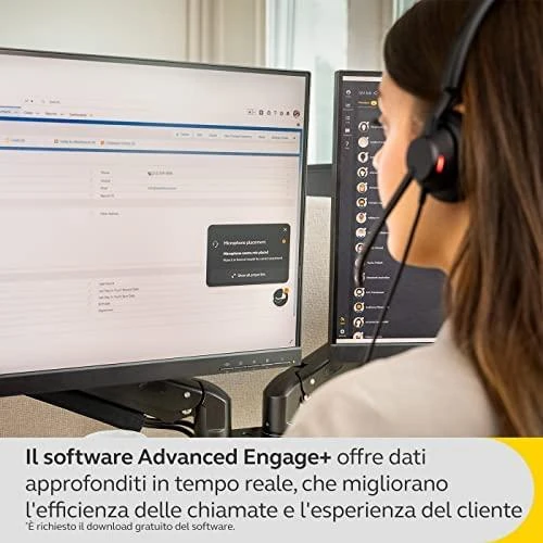 Inline Jabra Engage 40 Link, Ausinės - juodas, Mono, UC, USB-A