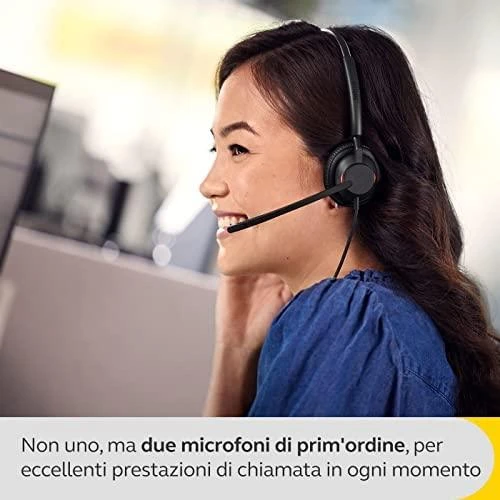 Inline Jabra Engage 40 Link, Ausinės - juodas, Mono, UC, USB-A