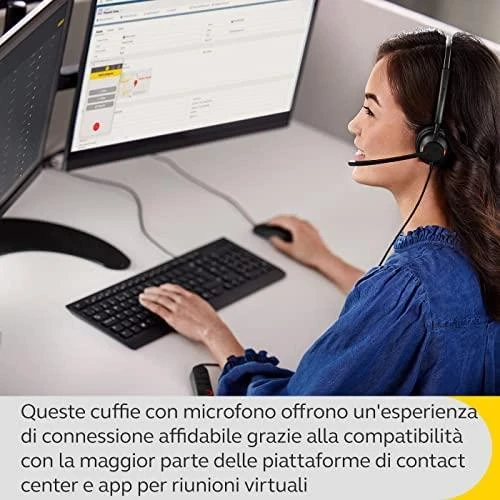 Inline Jabra Engage 40 Link, Ausinės - juodas, Mono, UC, USB-A