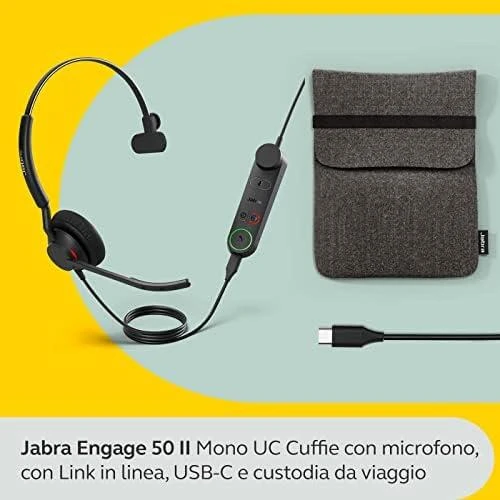 Ausinės JABRA ENGAGE 50 II LINK MONO - USB-C UC