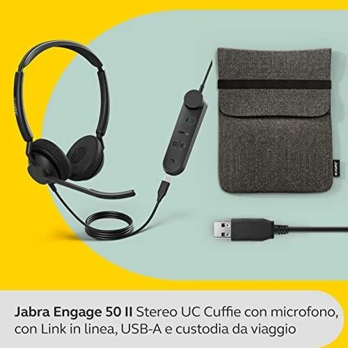 Ausinės JABRA ENGAGE 50 II LINK STEREO - USB-A UC