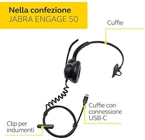 Ausinės Jabra Engage 50 Mono USB-C