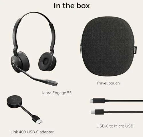 JABRA Engage 55 Stereo Ausinės on-ear DECT belaidės Optimised skirta Microsoft Teams