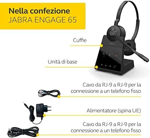 JABRA Engage 65 Stereo Ausinės on-ear DECT belaidės skirta Engage 55 Stereo