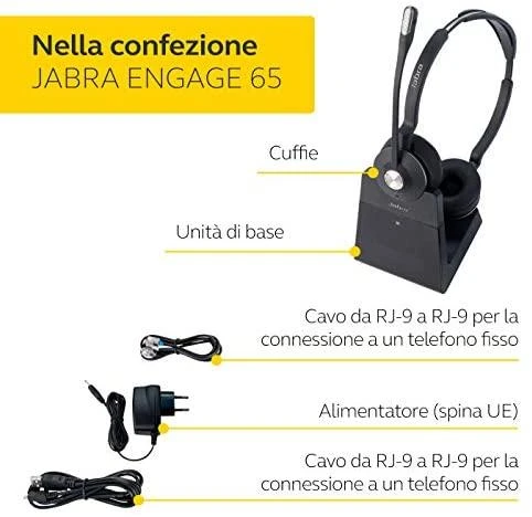 JABRA Engage 65 Stereo Ausinės on-ear DECT belaidės skirta Engage 55 Stereo
