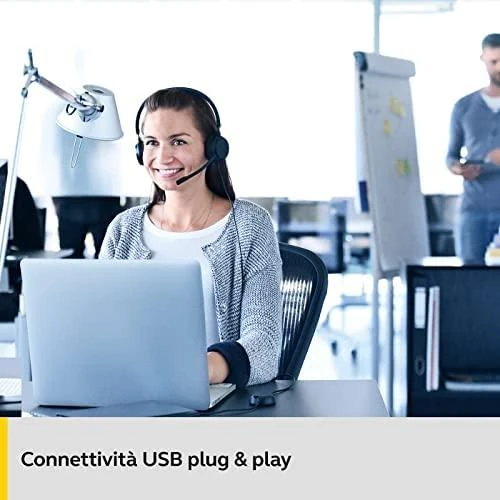 Ausinės JABRA EVOLVE 20 MS Stereo USB su lankeliu ant galvos triukšmo slopinimas USB jungtis su užtildymo mygtuku ir garsumo valdymu ant laido