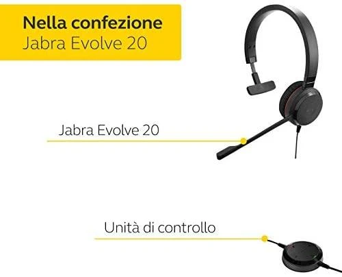 Ausinės Jabra Evolve 20 MS Mono