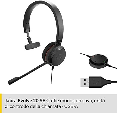 Ausinės Jabra EVOLVE 20 SPEC EDIT MONO MS - QUICK START GUIDE WARRANTY