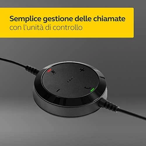 Ausinės JABRA EVOLVE 20 MS Stereo USB su lankeliu ant galvos triukšmo slopinimas USB jungtis su užtildymo mygtuku ir garsumo valdymu ant laido