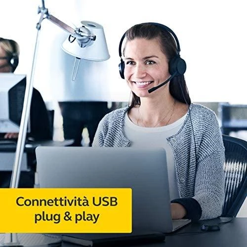 Ausinės JABRA EVOLVE 20 MS Stereo USB su lankeliu ant galvos triukšmo slopinimas USB jungtis su užtildymo mygtuku ir garsumo valdymu ant laido
