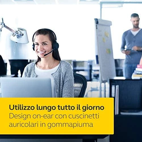 Ausinės JABRA EVOLVE 20 UC Stereo USB su lankeliu ant galvos triukšmo slopinimas USB jungtis su užtildymo mygtuku ir garsumo valdymu ant laido