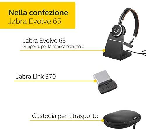 Ausinės Jabra Evolve 65 UC Mono + įkrovimo stovas