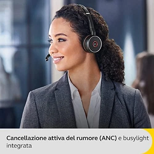 Belaidės ausinės Jabra Evolve 75 SE MS Duo, Juodos