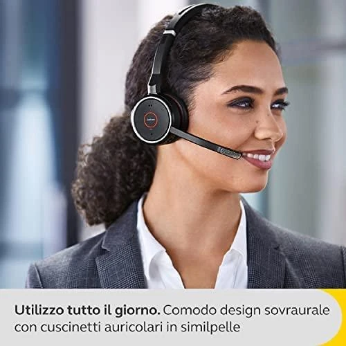 Belaidės ausinės Jabra Evolve 75 SE MS Duo, Juodos