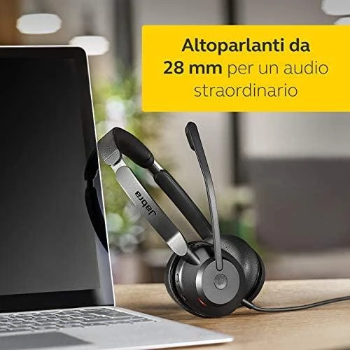 Jabra Evolve2 30 UC Stereo USB-A - su laidu ant ausų dedamos ausinės