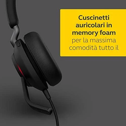Jabra Evolve2 40 MS Teams Mono Laidinės ausinės, USB-C, Juoda