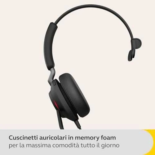 Ausinės Jabra Evolve2 40 SE USB-C MS Mono Evolve2 40 USB-C Mono MS minkštas maišelis