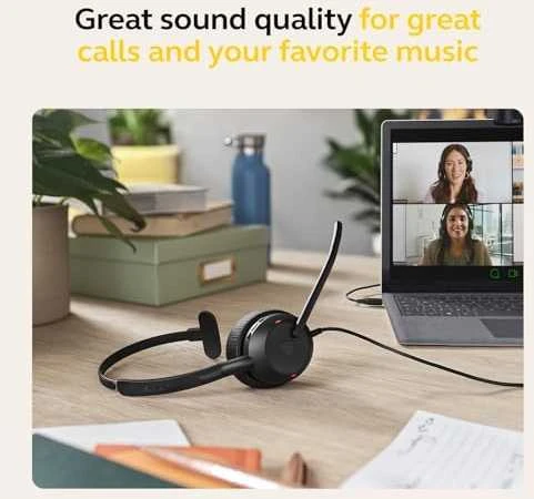 Ausinės Jabra Evolve2 50 USB-A, UC, Mono, juodos spalvos