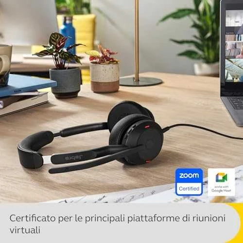 Ausinės Jabra Evolve2 50 USB-C, UC, Stereo, juodos spalvos