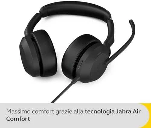 Ausinės Jabra Evolve2 50 USB-C, UC, Stereo, juodos spalvos