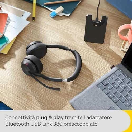 Ausinės JABRA Evolve2 55 Link380c UC Stereo Stovas