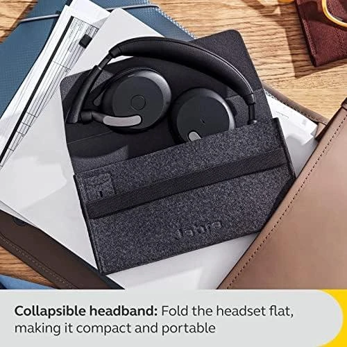 JABRA Evolve2 65 Flex MS Stereo Ausinės on-ear Bluetooth belaidės aktyvus triukšmo slopinimas USB-A juodas Certified skirta Microsoft Te