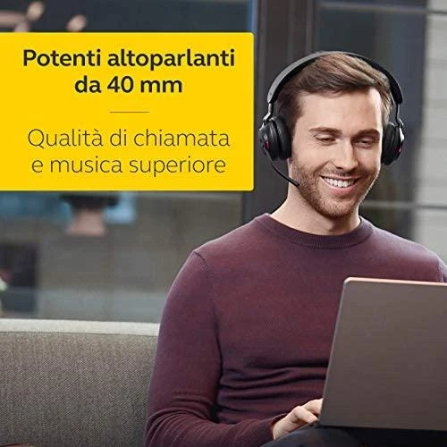 Ausinės JABRA Evolve2 65 Link380c UC Stereo Stovas Juodas