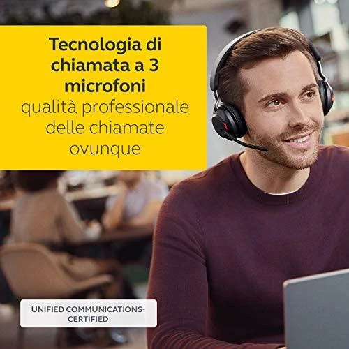 Ausinės JABRA Evolve2 65 Link380c UC Stereo Stovas Juodas