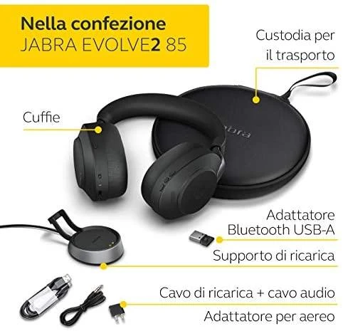 Jabra Evolve2 85 - UC Stereo - Ausinės