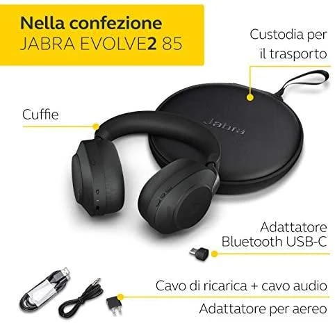 Ausinės JABRA Evolve2 85 UC Stereo